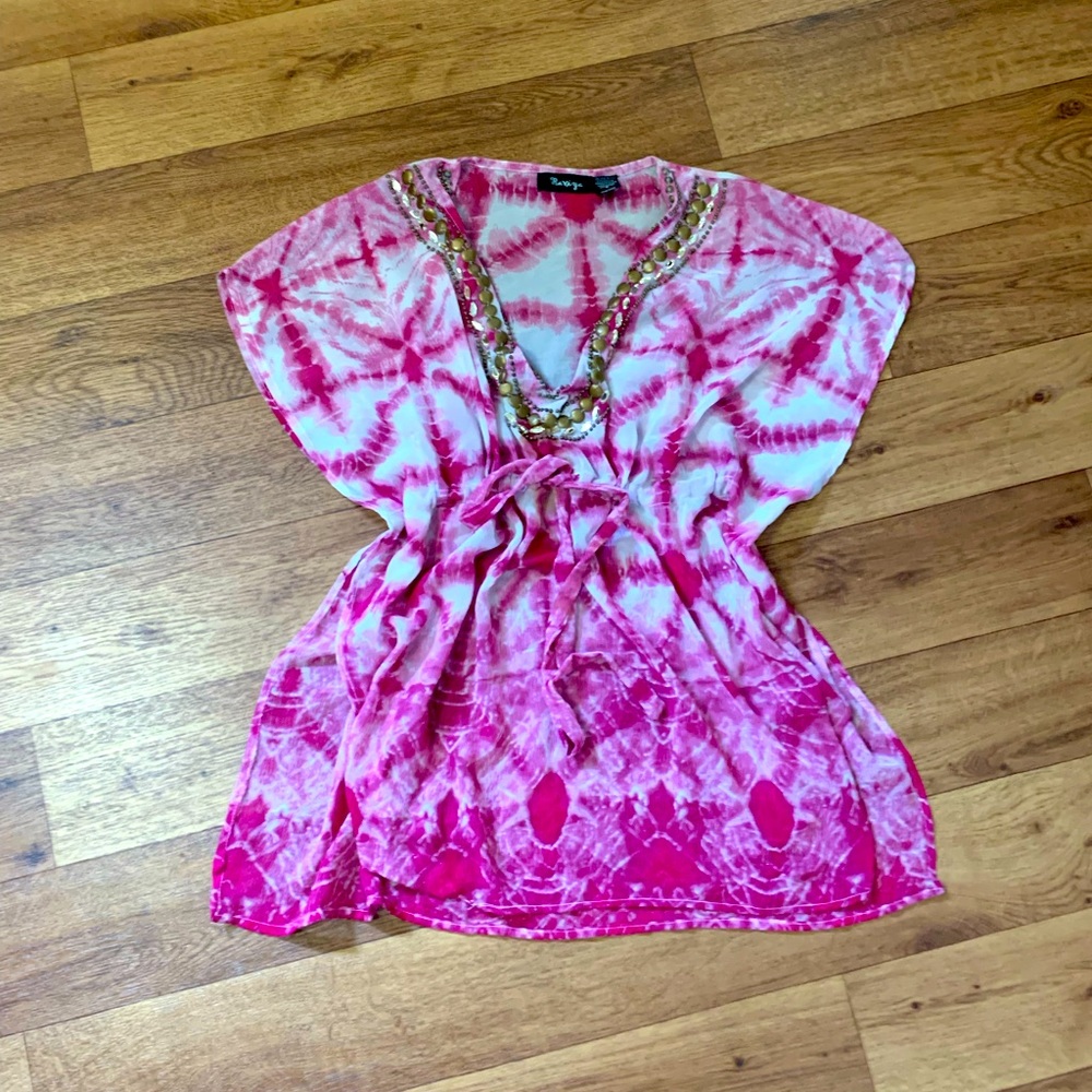 Swim suit cover up/ Beach mesh (see through dress)
